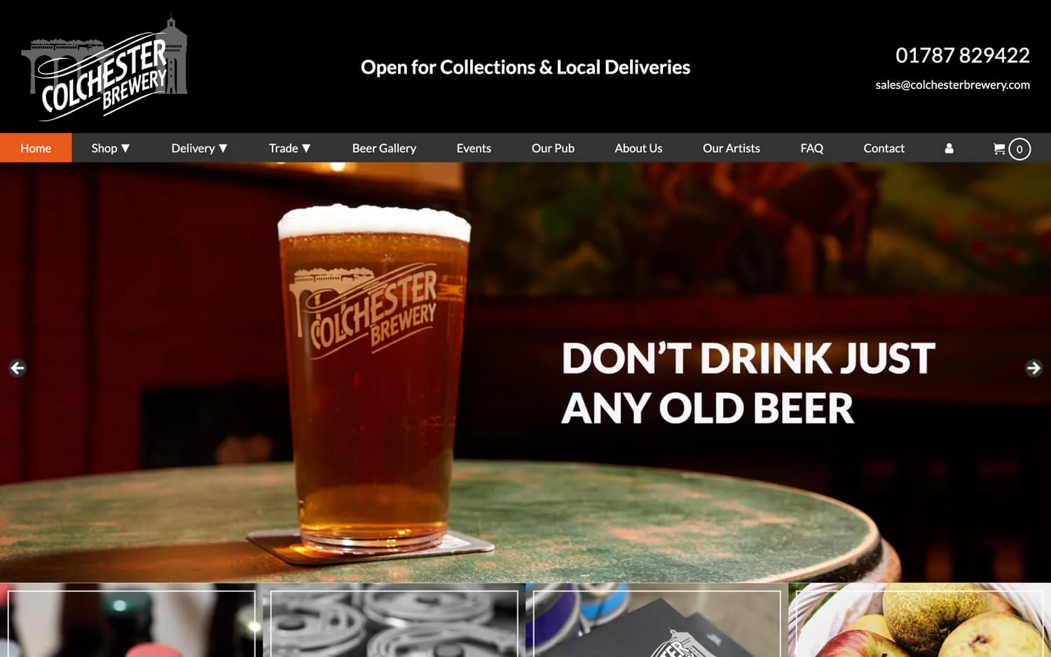 colchester brewery website design and development